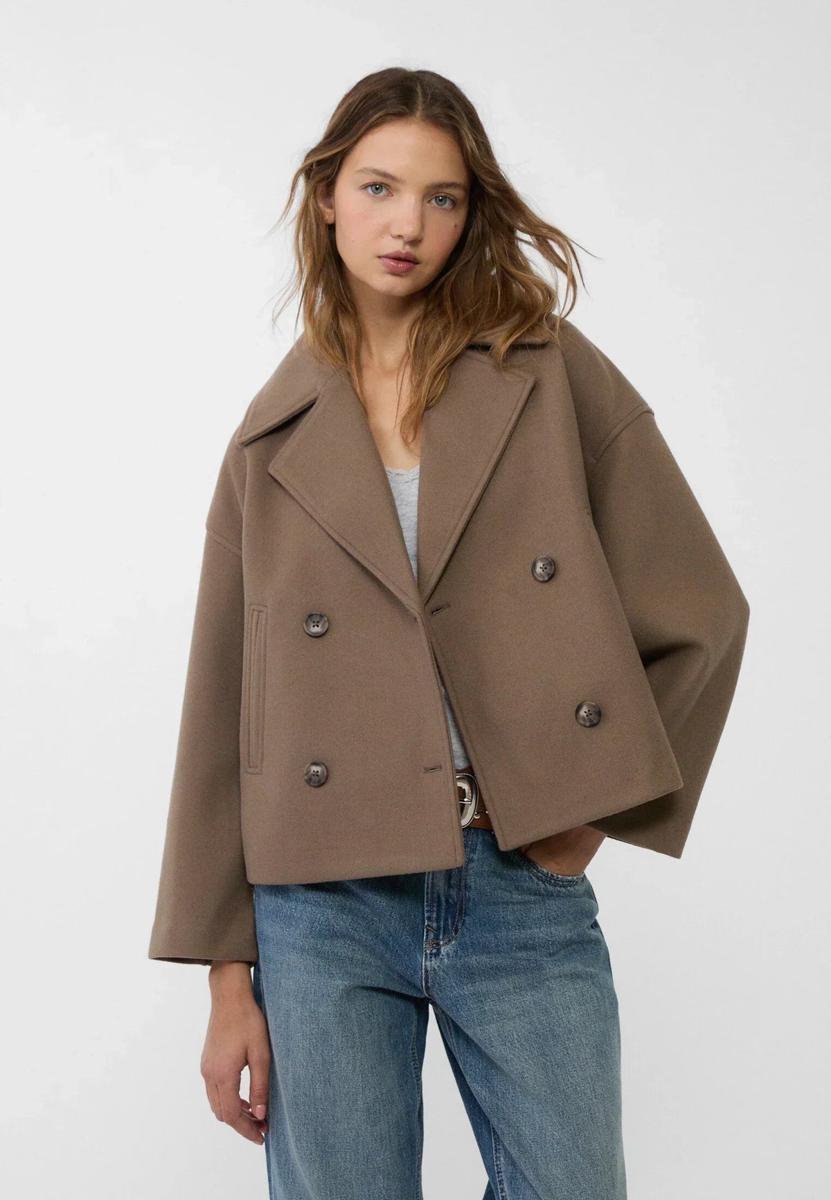 Veste courte femme à double boutonnage, du XS au 3XL