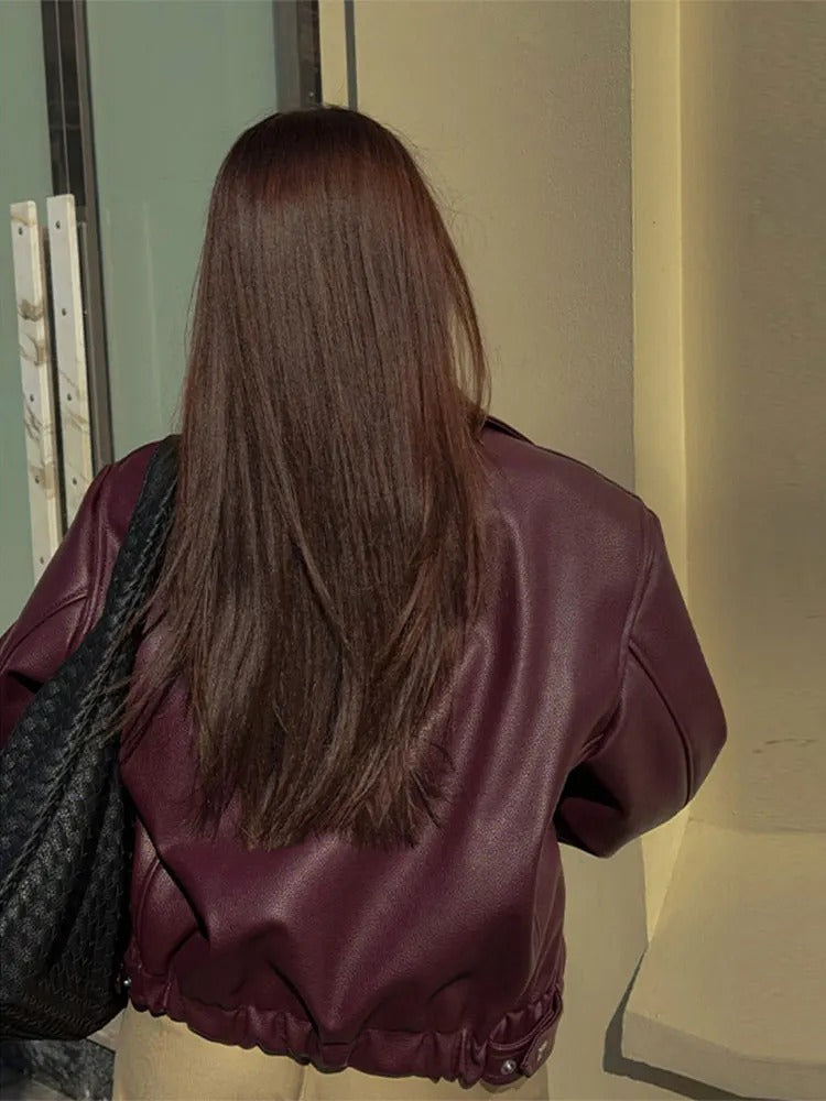 Veste femme rouge vin, coupe moderne, du S au L