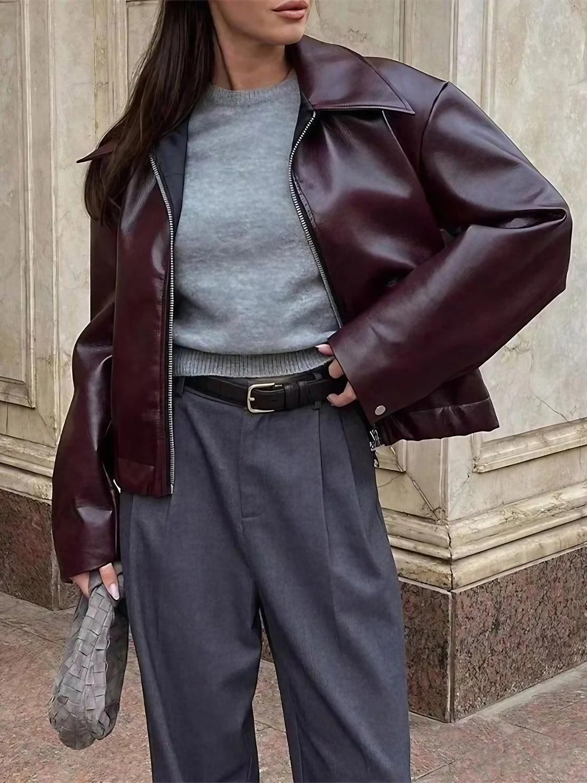 Veste femme rouge vin, coupe moderne, du S au L, rouge vin