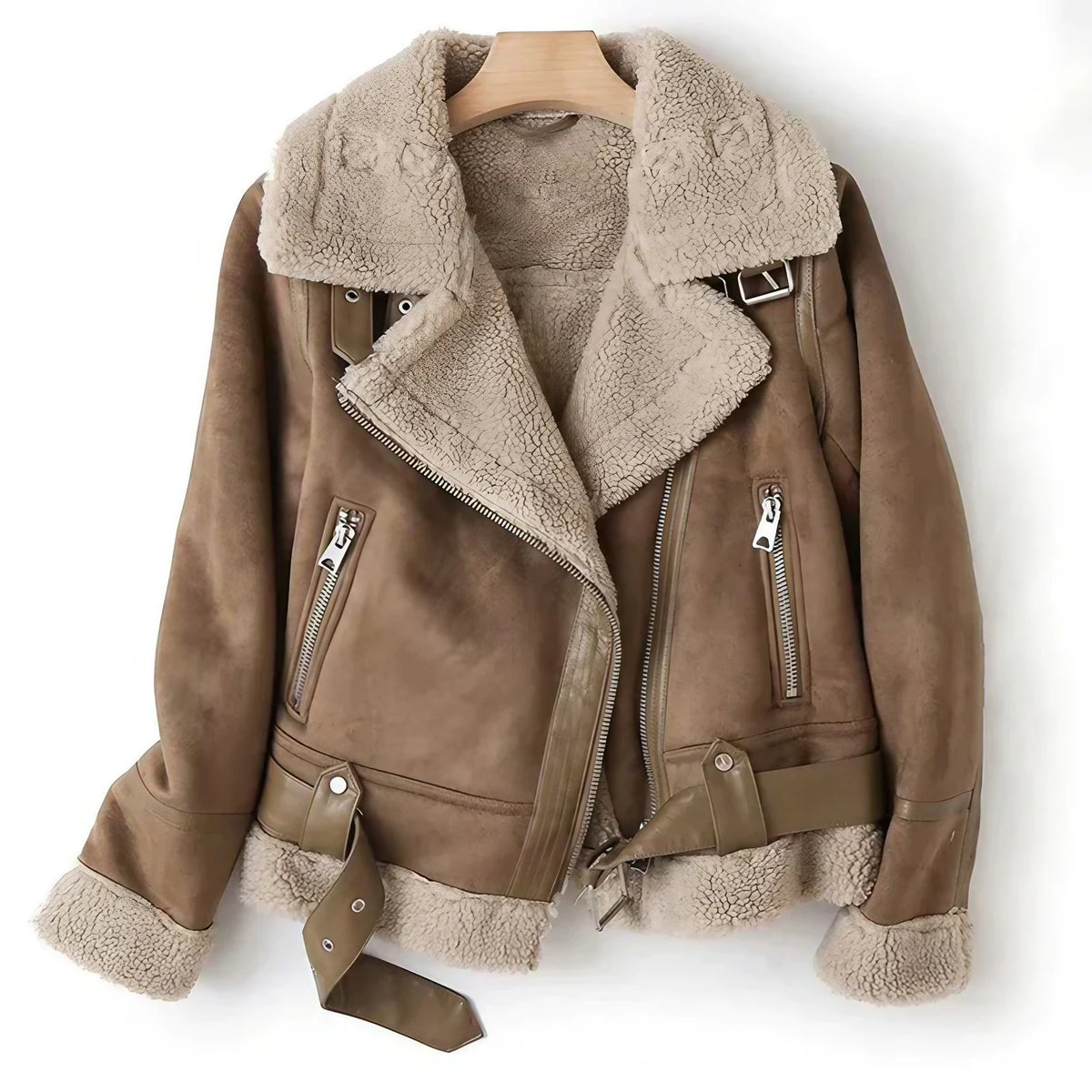 Veste chaude femme pour l'hiver, marron ou noir, du XS au XL, marron