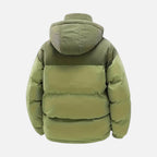 Veste matelassée unisexe à capuche amovible, blocs de couleur