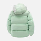 Veste matelassée unisexe à capuche amovible, blocs de couleur