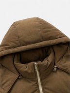 Veste matelassée unisexe à capuche amovible, blocs de couleur
