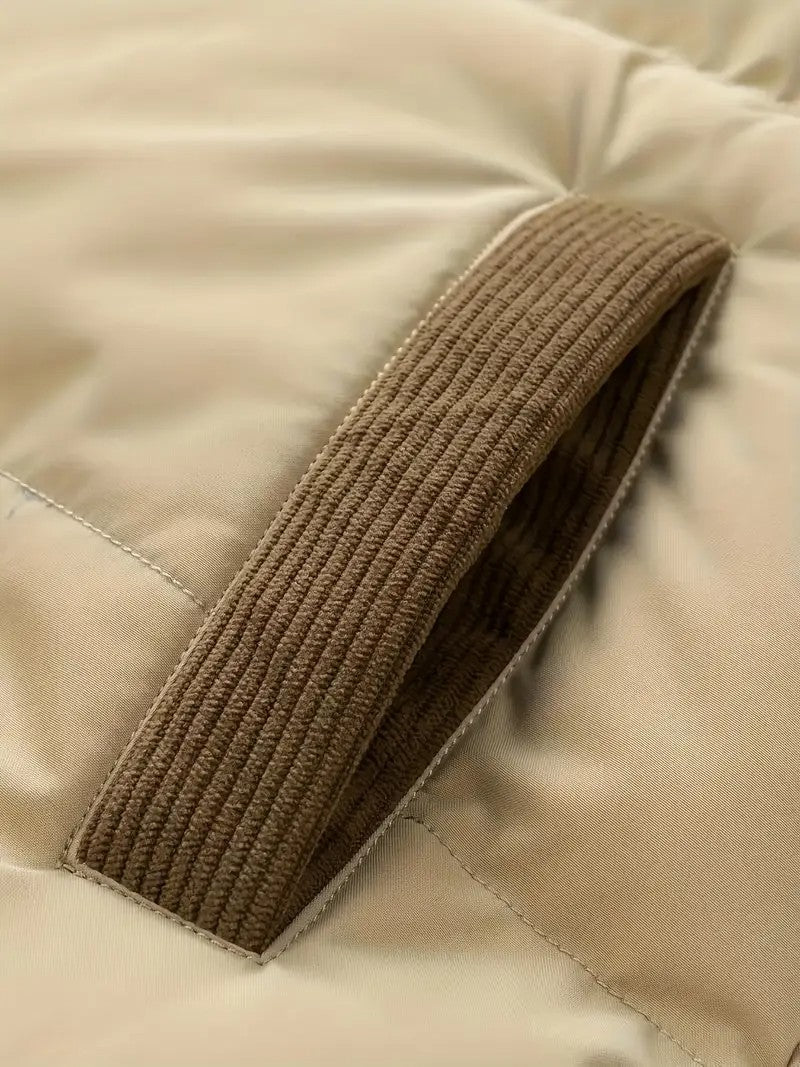 Veste matelassée unisexe à capuche amovible, blocs de couleur