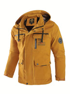 Veste d'hiver homme imperméable, poches cargo, du M au 3XL, jaune