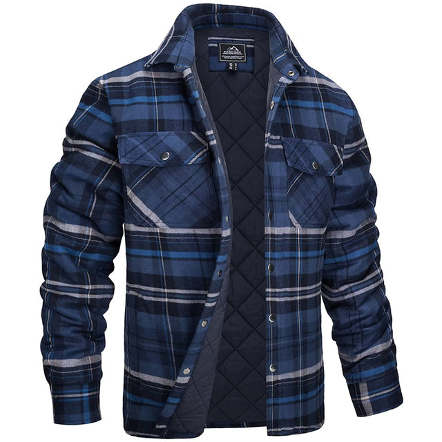 Veste homme à carreaux coupe ajustée, isolation légère
