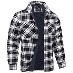 Veste homme à carreaux coupe ajustée, isolation légère, gris