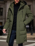 Veste d'hiver homme à capuche, coupe-vent et imperméable, vert