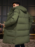 Veste d'hiver homme à capuche, coupe-vent et imperméable