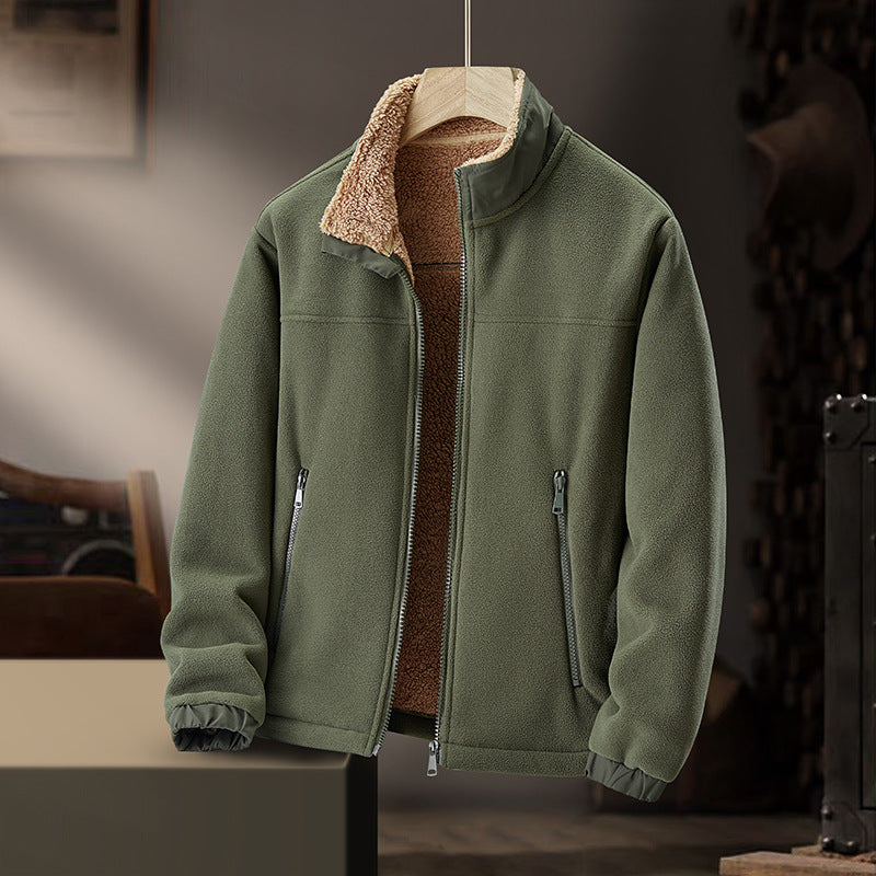 Veste chaude homme col montant zippée, du M au 5XL