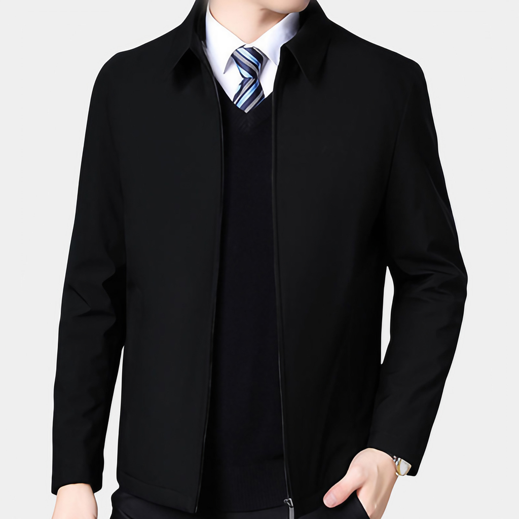 Veste décontractée homme légère, bleu marine, noir ou vert, noir