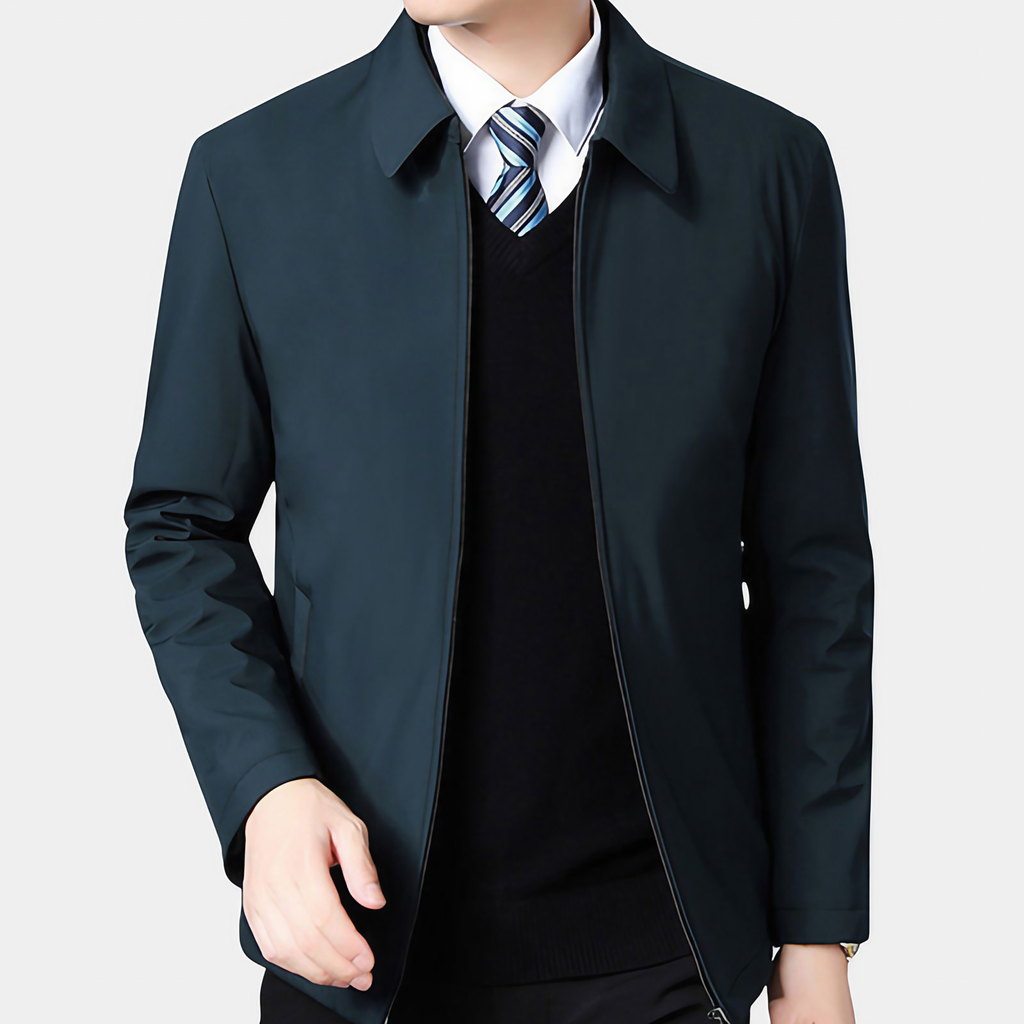 Veste décontractée homme légère, bleu marine, noir ou vert, vert