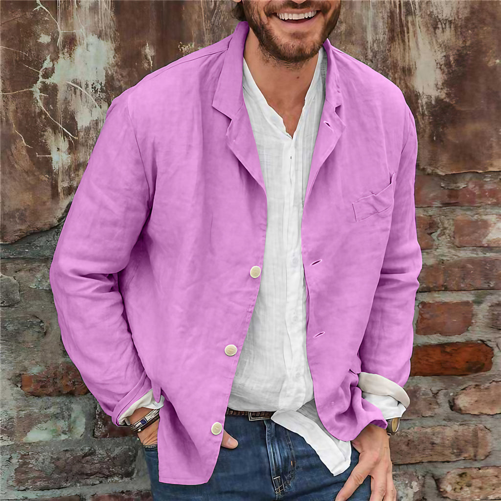 Veste homme légère toutes saisons, six coloris, du S au 3XL, pourpre