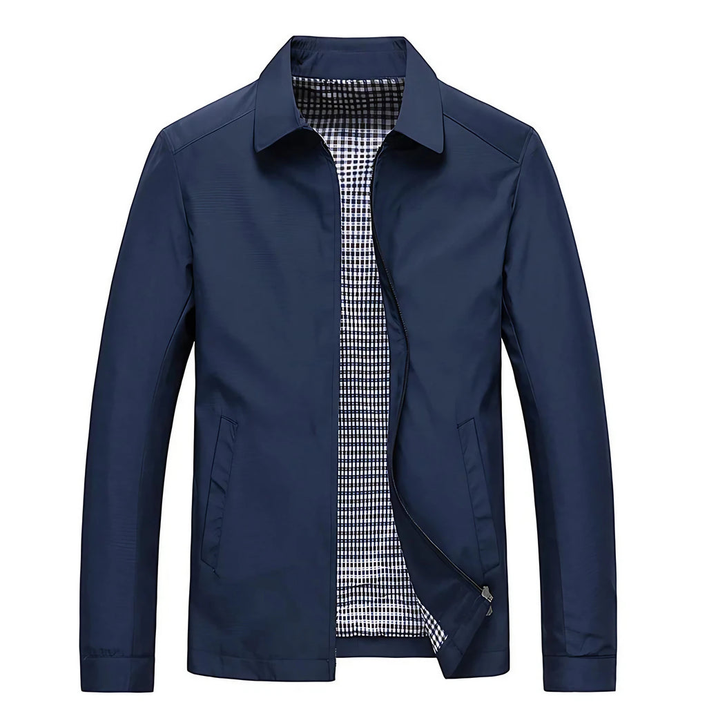 Veste légère homme zippée, noire, beige ou bleue, XS au 2XL, bleu