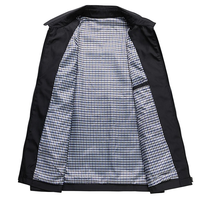Veste légère homme zippée, noire, beige ou bleue, XS au 2XL