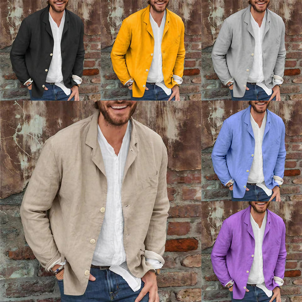 Veste homme coupe décontractée à poches, six coloris, du S au 3XL