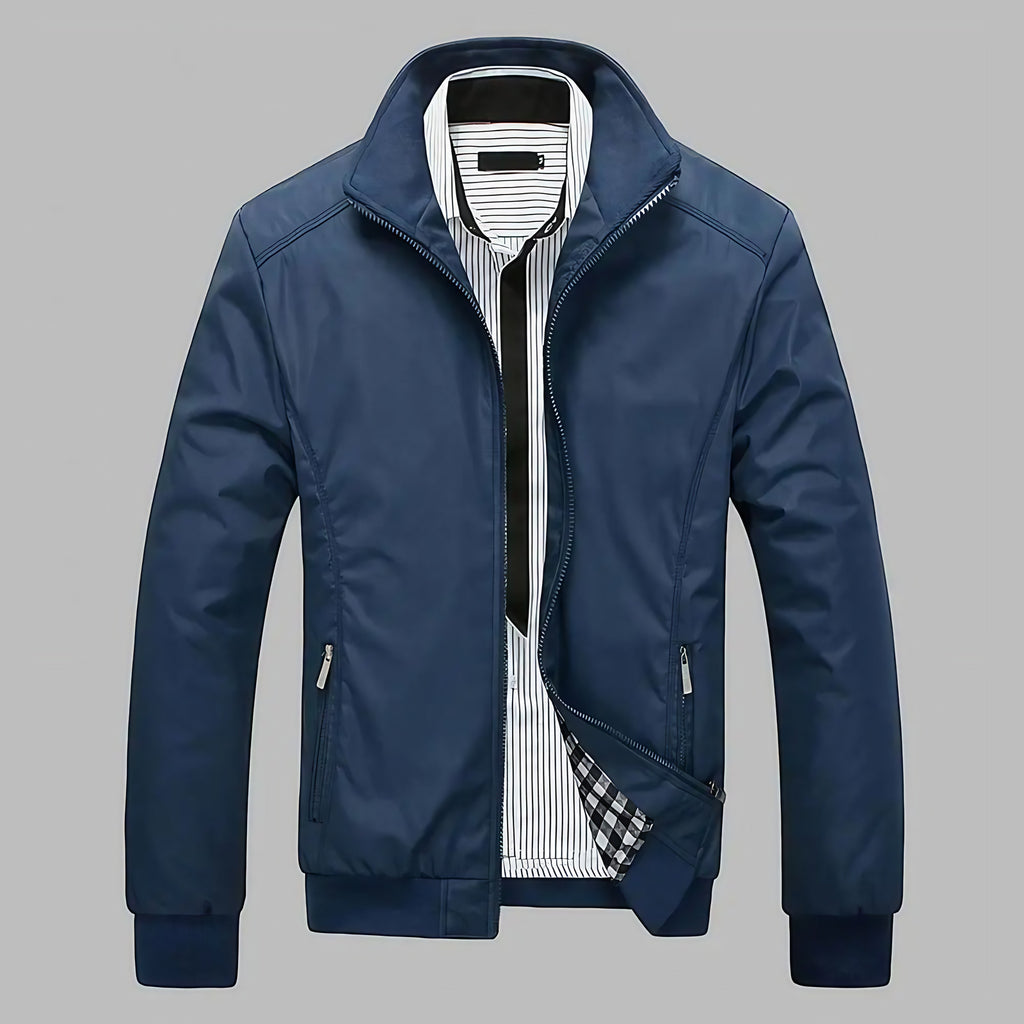 Veste d'été homme cintrée, coupe slim, noir ou bleu marine, bleu marine