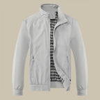 Veste coupe-vent homme à col montant, zippée, du M au 4XL, gris