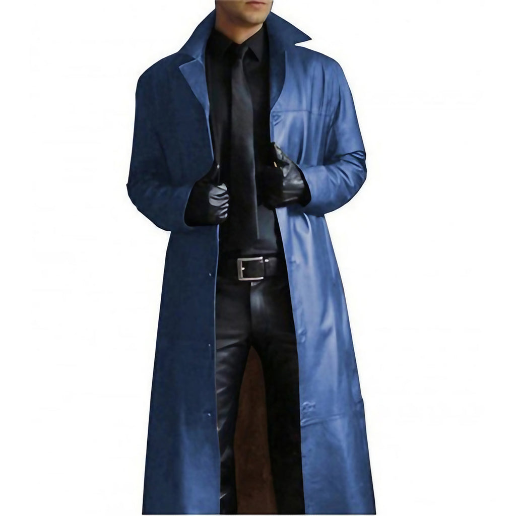 Veste d'hiver homme chaude à coupe ajustée, quatre coloris, bleu