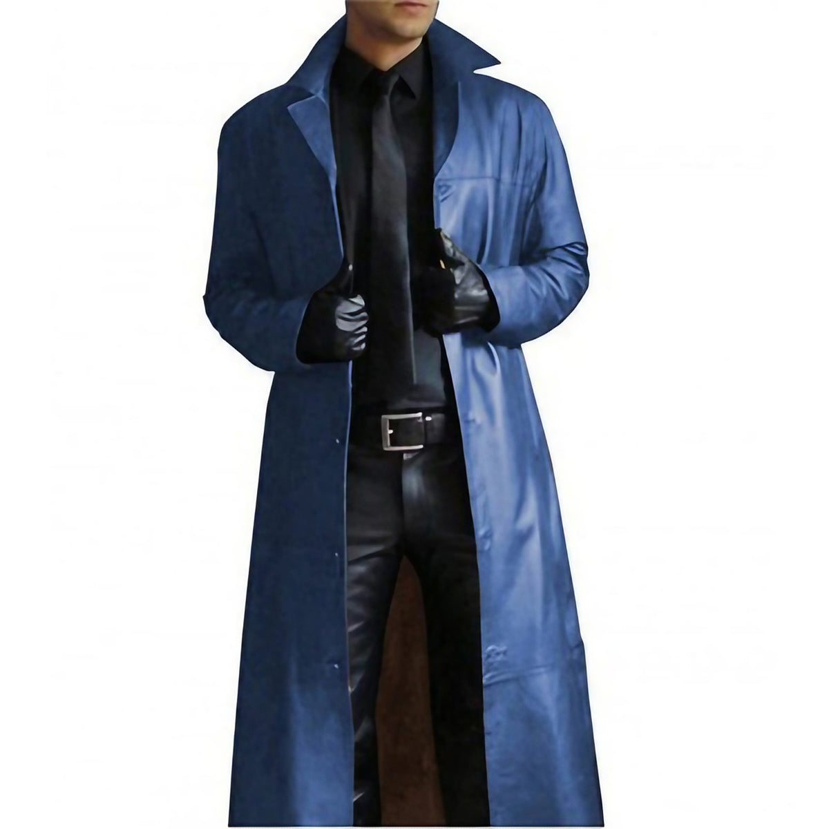 Veste d'hiver homme chaude à coupe ajustée, quatre coloris, bleu