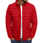 Veste d'hiver homme isolée, protège du vent, six coloris, rouge