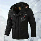 Veste homme imperméable et coupe-vent à capuche, du XS au 4XL, noir