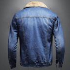 Veste homme doublée à boutons, bleu ou bleu marine