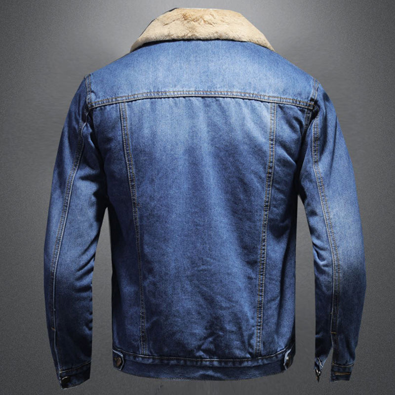 Veste homme doublée à boutons, bleu ou bleu marine