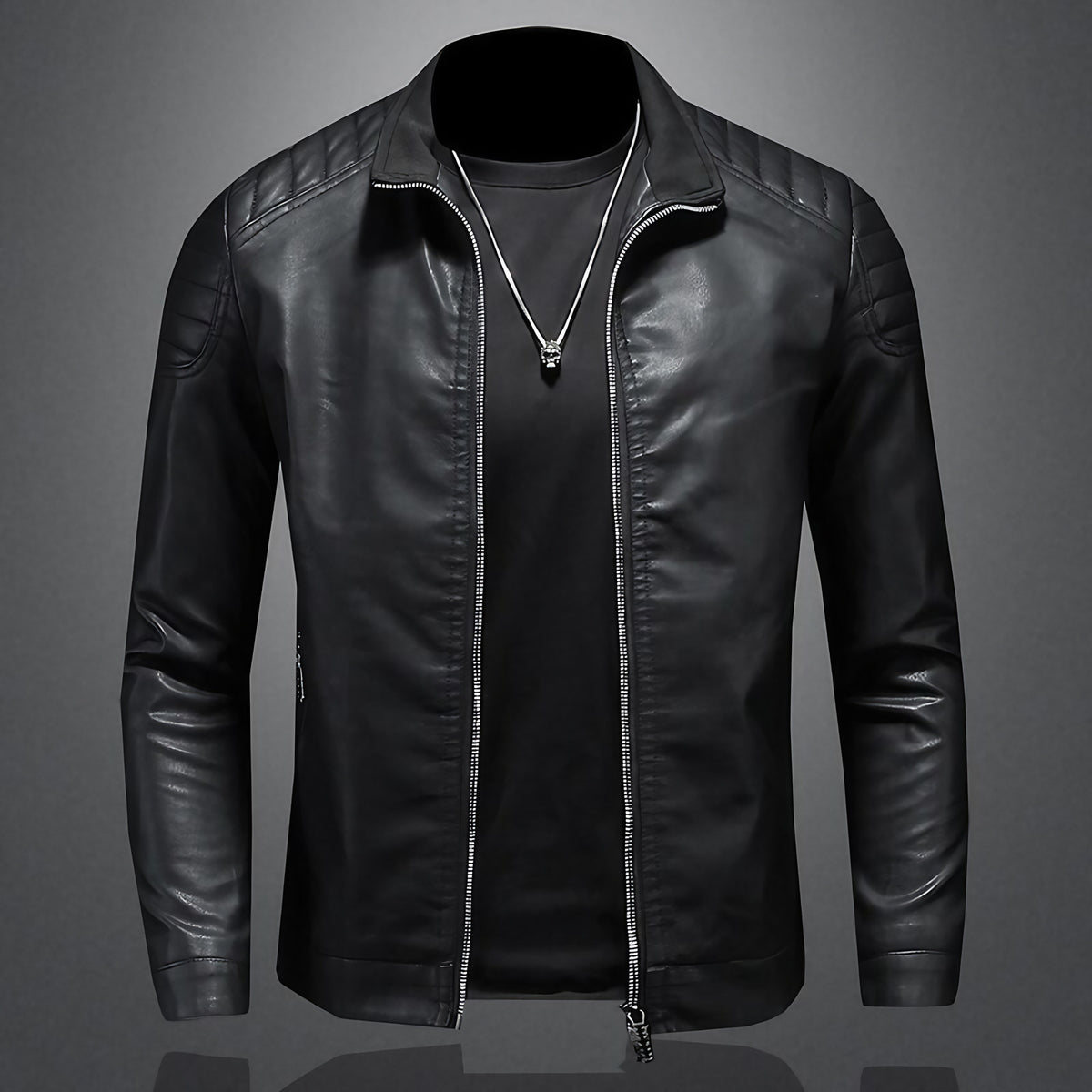 Veste homme zippée, coupe régulière, noir ou bleu, XS au 4XL, noir