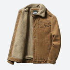 Veste homme doublée, coupe ajustée, trois poches, café