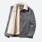 Veste homme doublée, coupe ajustée, trois poches, gris