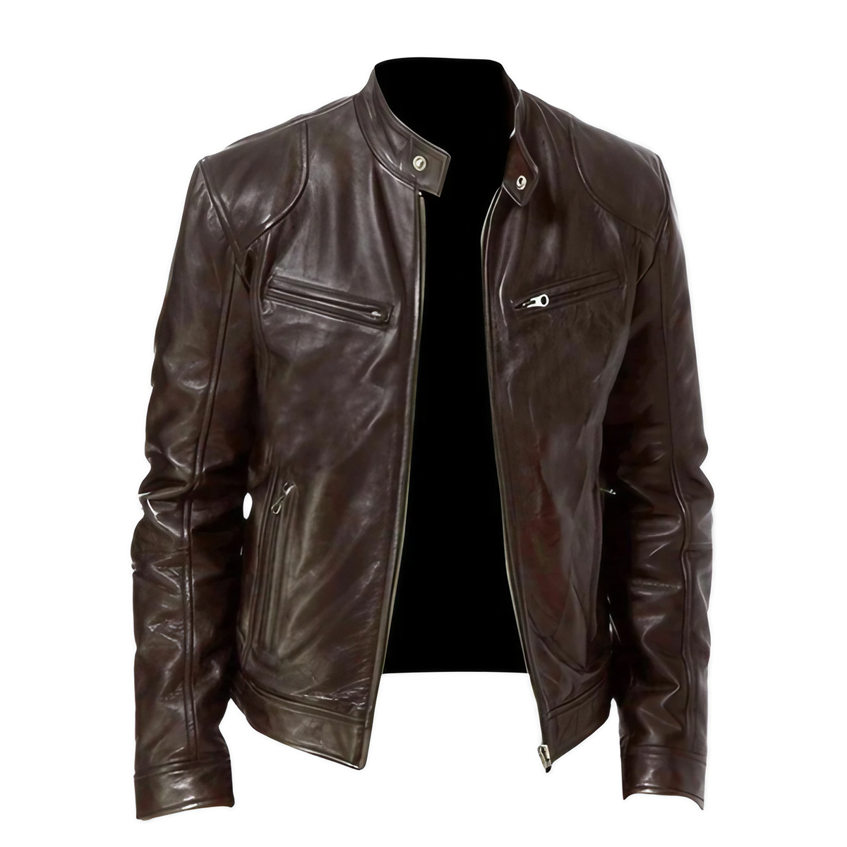 Blouson homme de ville, noir, kaki ou marron, du XS au 4XL, marron