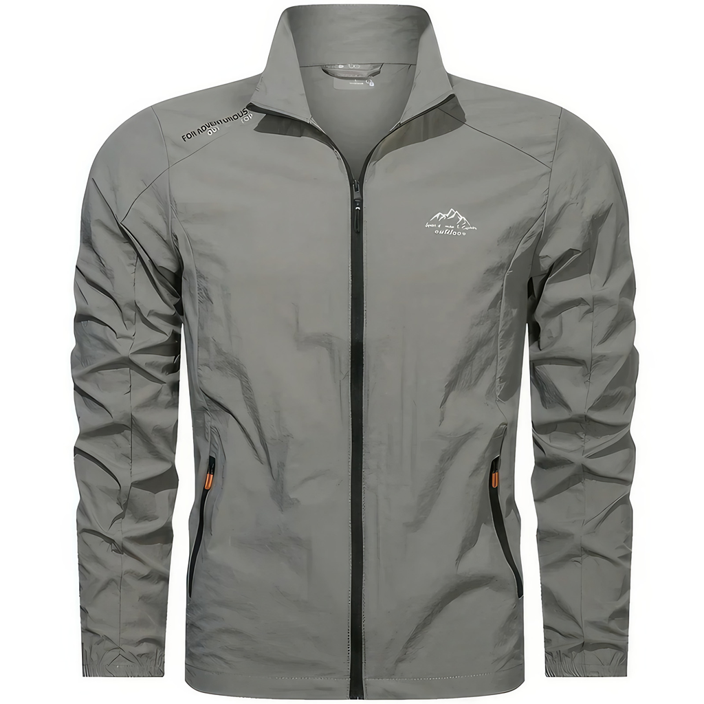 Veste légère homme anti-UV, coupe-vent d'été, du S au 4XL, gris foncé
