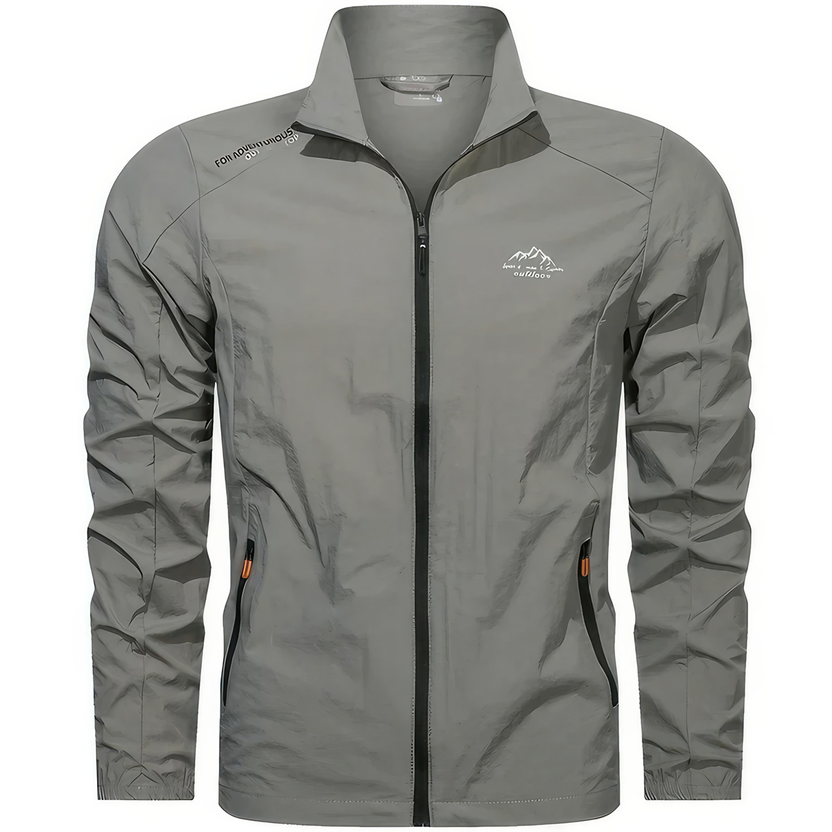 Veste légère homme anti-UV, coupe-vent d'été, du S au 4XL, gris foncé