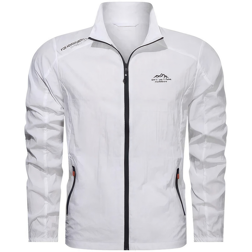 Veste légère homme anti-UV, coupe-vent d'été, du S au 4XL, blanc