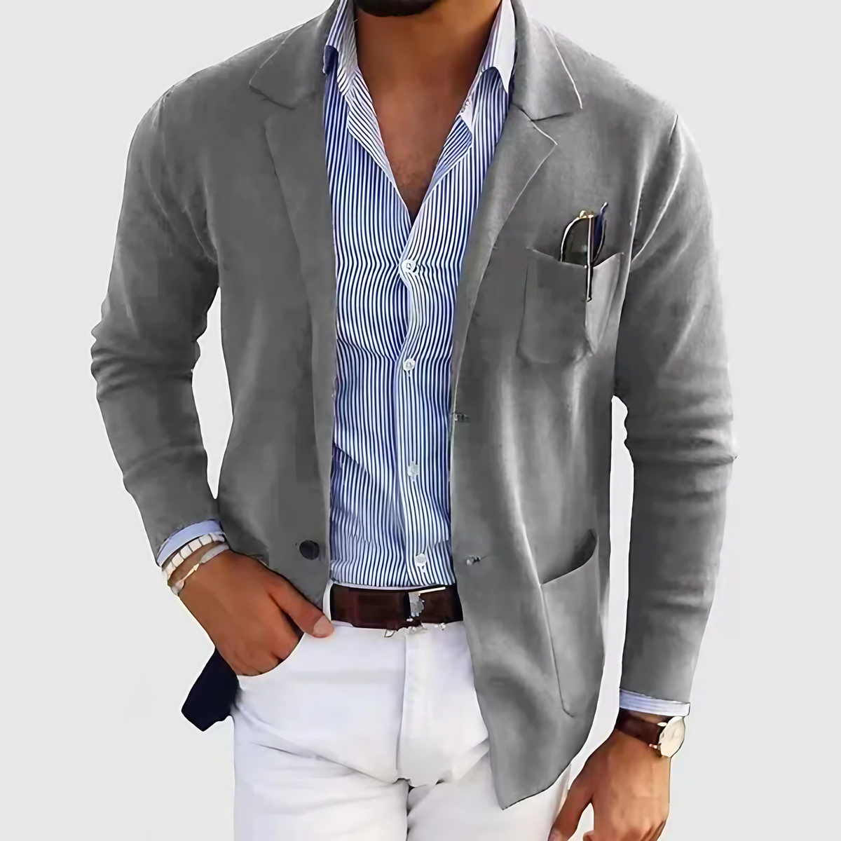 Veste légère homme, sept coloris, du M au 3XL, gris