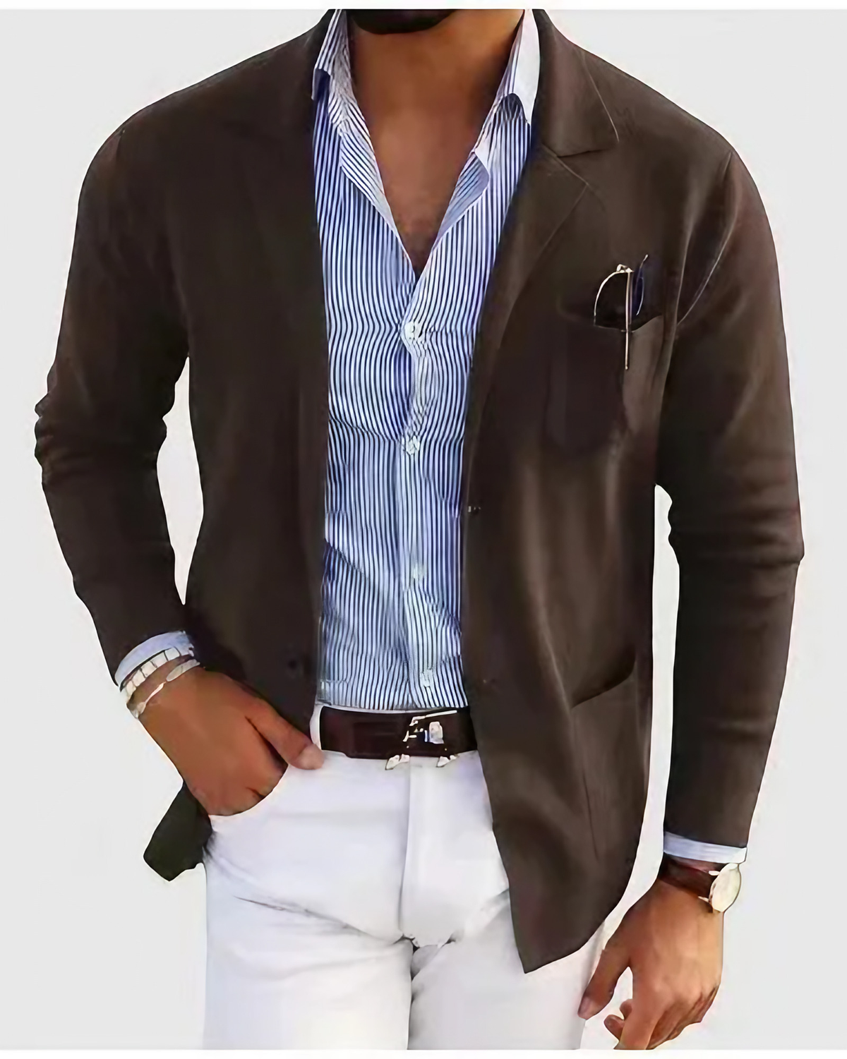 Veste légère homme, sept coloris, du M au 3XL, café