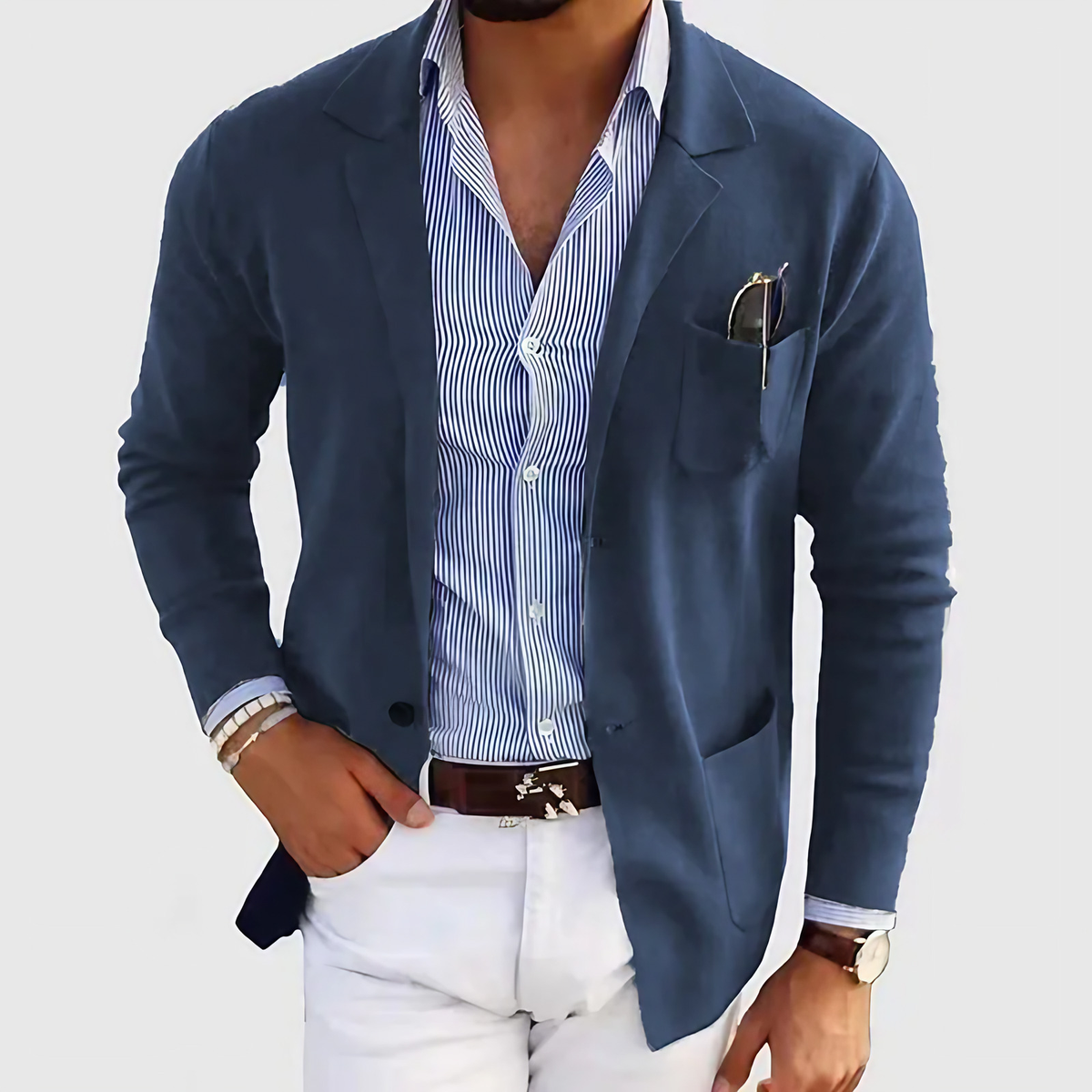 Veste légère homme, sept coloris, du M au 3XL, bleu