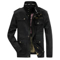 Veste zippée homme multipoches, coupe droite, du M au 7XL, noir