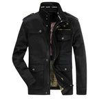 Veste zippée homme multipoches, coupe droite, du M au 7XL, noir