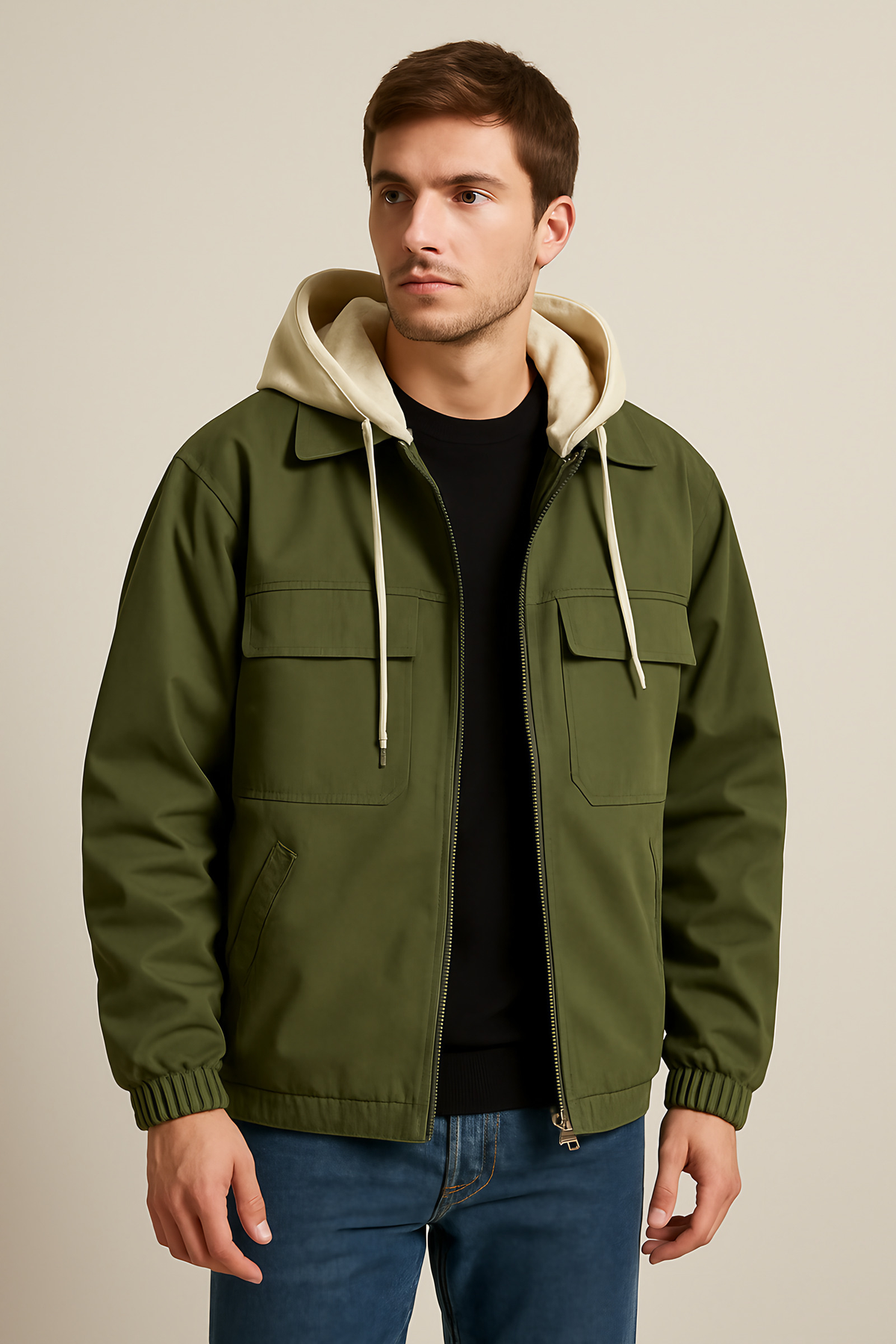 Veste homme légère à capuche, mi-saison, du M au 3XL