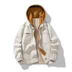 Veste homme légère à capuche, mi-saison, du M au 3XL, kaki