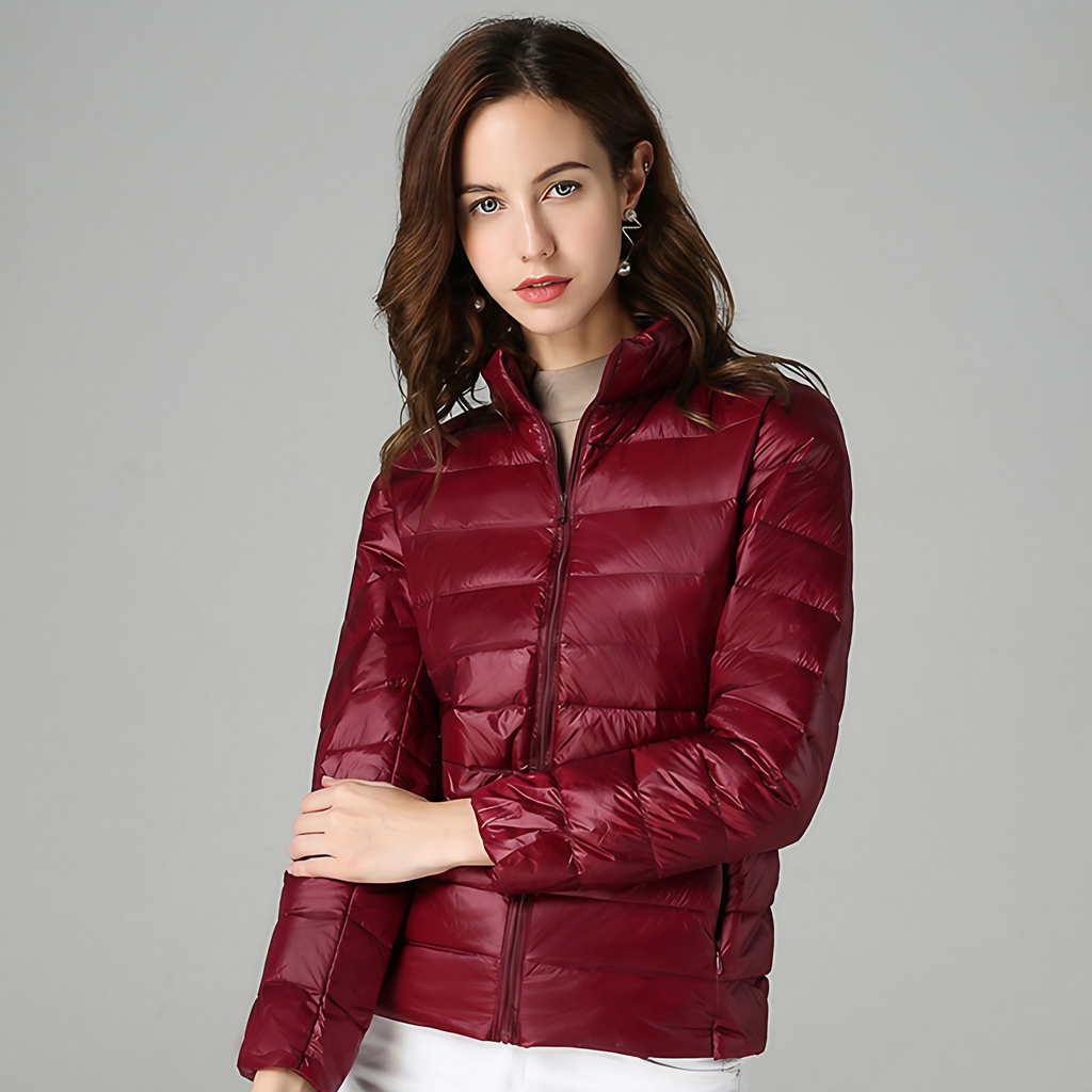Veste imperméable femme légère et pliable, douze coloris, rouge foncé
