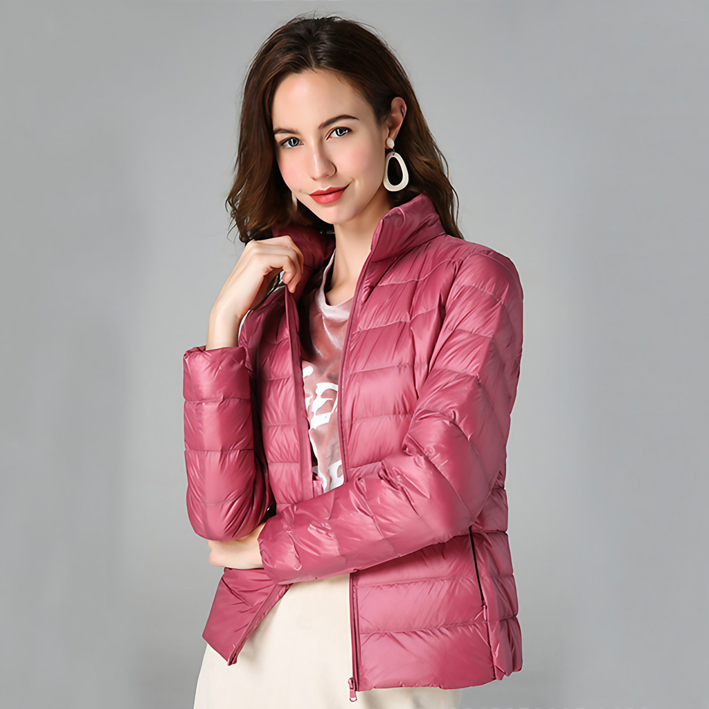 Veste imperméable femme légère et pliable, douze coloris, rose