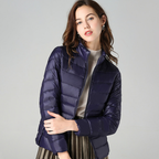 Veste imperméable femme légère et pliable, douze coloris, bleu marine