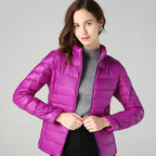 Veste imperméable femme légère et pliable, douze coloris, lilas