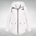 Veste imperméable femme à capuche réglable, du S au 3XL, blanc