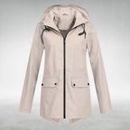 Veste imperméable femme à capuche réglable, du S au 3XL, abricot