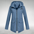 Veste imperméable femme à capuche réglable, du S au 3XL, bleu