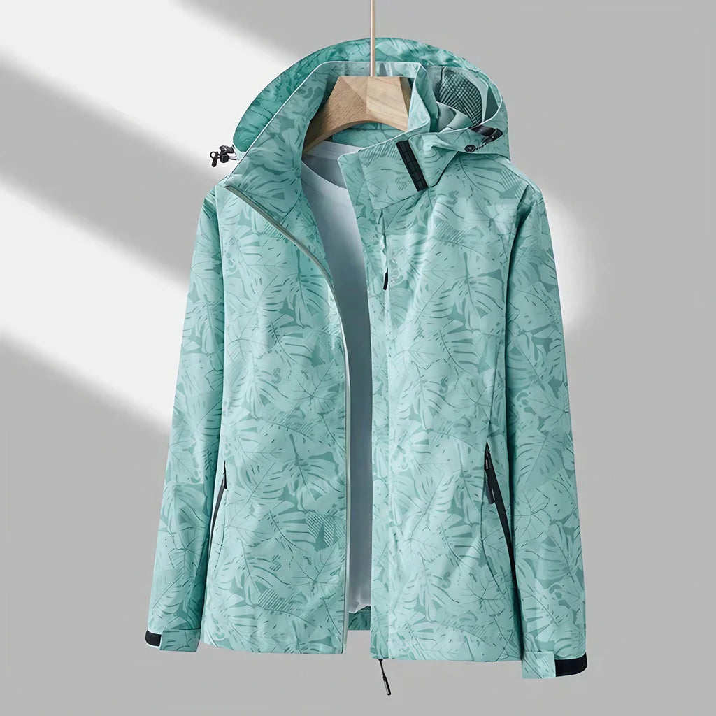 Veste imperméable femme à capuche réglable, six coloris, turquoise
